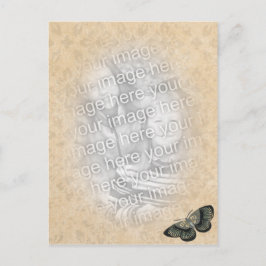 Cartão Postal modelo de foto de borboleta