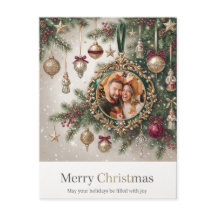 Modelo de Foto de Ornamentação de Natal Vintage