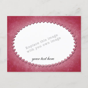 Cartão Postal Modelo de Frame do Coração