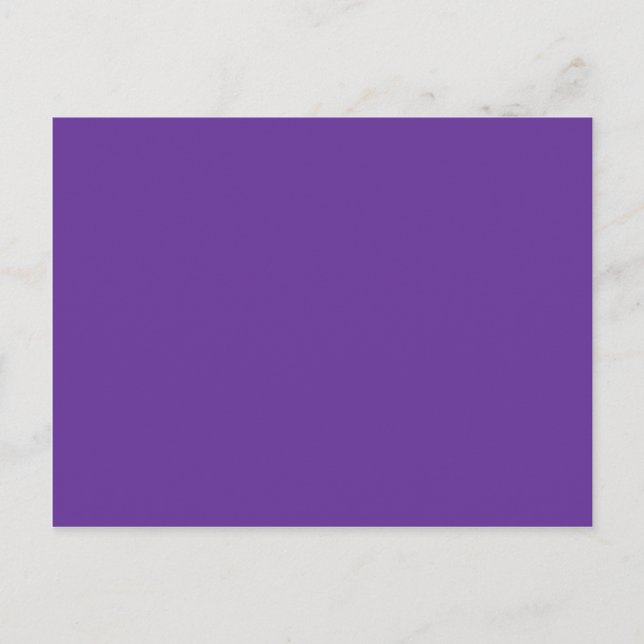 Cartão Postal modelo de fundo roxo cor sólida 663399 (Frente)