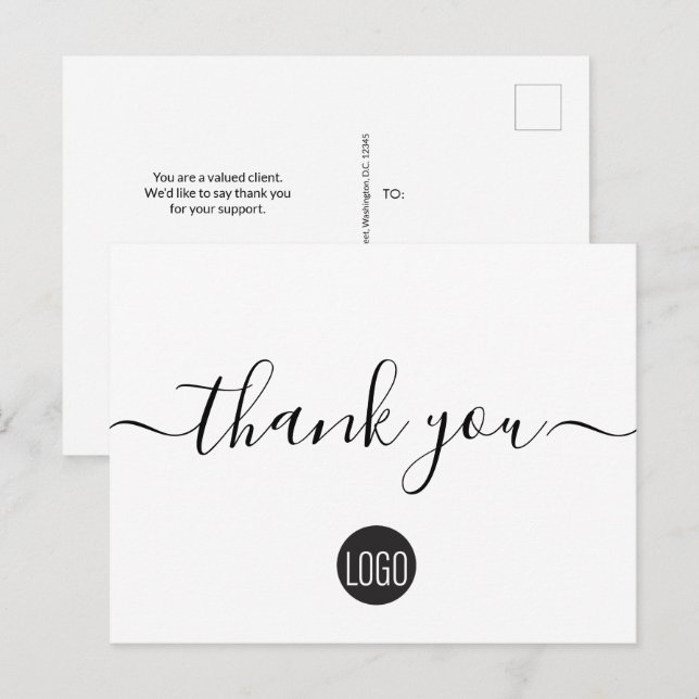 Cartão Postal Modelo de Negócios de Apreciação Personalizada do  (Frente/Verso)