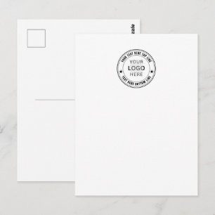 Cartão Postal Modelo de Nome de Logotipo de Negócios Personaliza