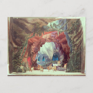 Cartão Postal Modelo de palco para a ópera "Tannhauser"