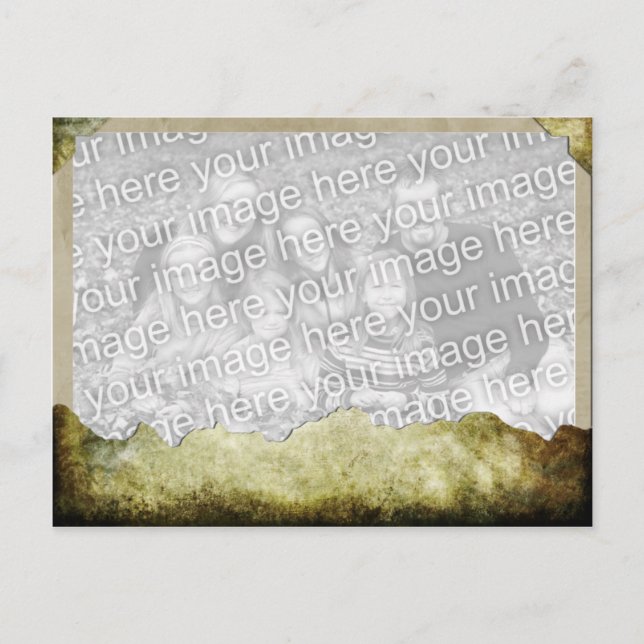 Cartão Postal Modelo de papel rasgado (Frente)