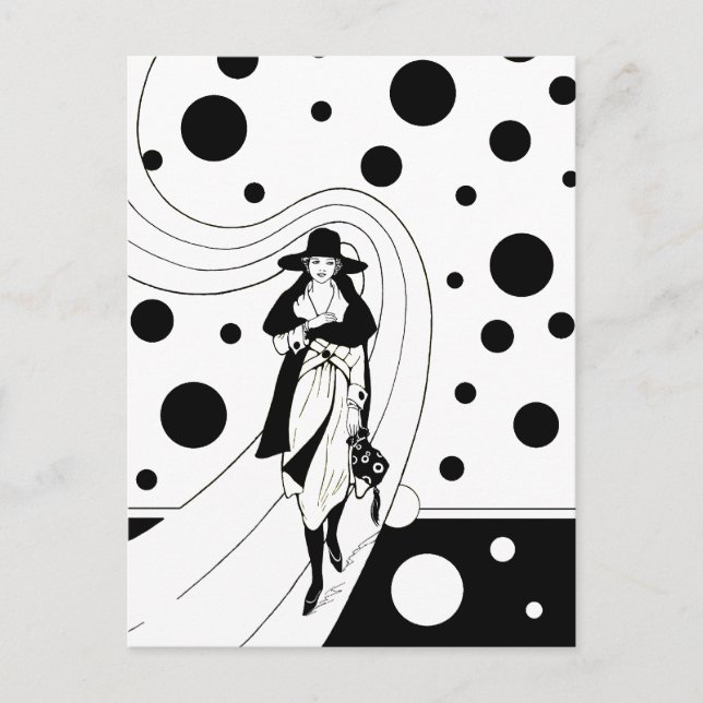 Cartão Postal Modelo de pista retrorreflectora, moda de Deco de  (Frente)