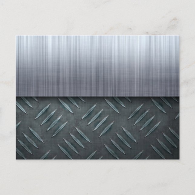Cartão Postal Modelo de Placa de Diamante de Metal Bruto (Frente)