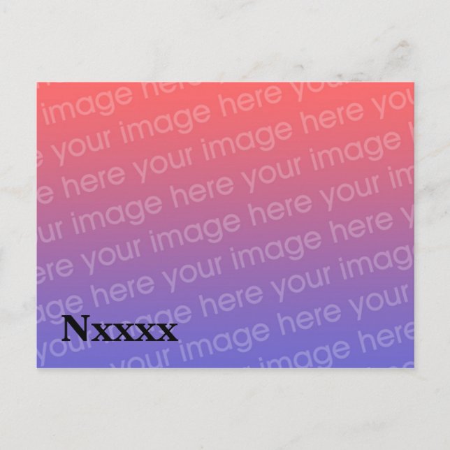 Cartão Postal Modelo de placa QSL de rádio amador (Frente)