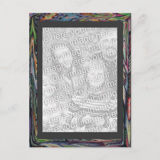 Cartão postal - Modelo de quadro de cores manchada (Frente)