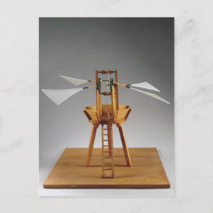 Cartão Postal Modelo de reconstrução da design da Vinci