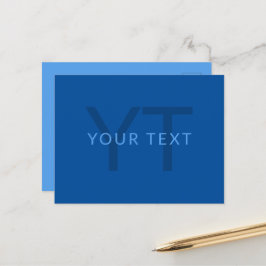 Cartão Postal Modelo de Texto Editável para Nome Monograma Etc.