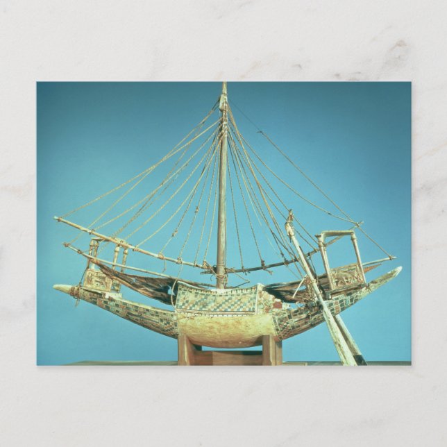 Cartão Postal Modelo de um dos barcos do faraó (Frente)