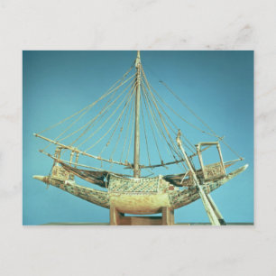Cartão Postal Modelo de um dos barcos do faraó