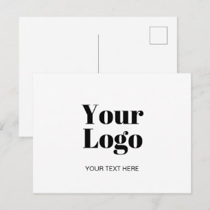 Cartão Postal Modelo de Upload de Logotipo ou Imagem Simples & T