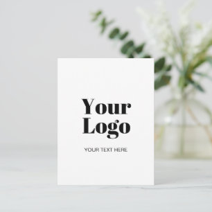 Cartão Postal Modelo de Upload de Logotipo ou Imagem Simples & T