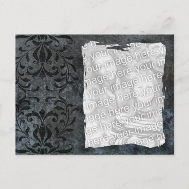 Cartão Postal Modelo escura elegante (Frente)
