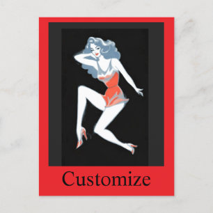 Cartão Postal Modelo Glamoroso Possuindo Thunder_Cove