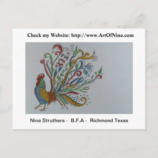 Cartão postal Modelo horizontal (Frente)