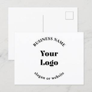 Cartão Postal Modelo minimalista retrô-moderno para o seu logoti