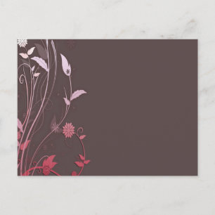 Cartão Postal Modelo personalizável marrom e rosa