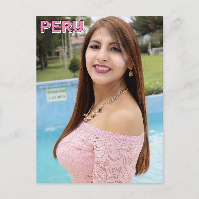 Cartão Postal Modelo peruano (Frente)