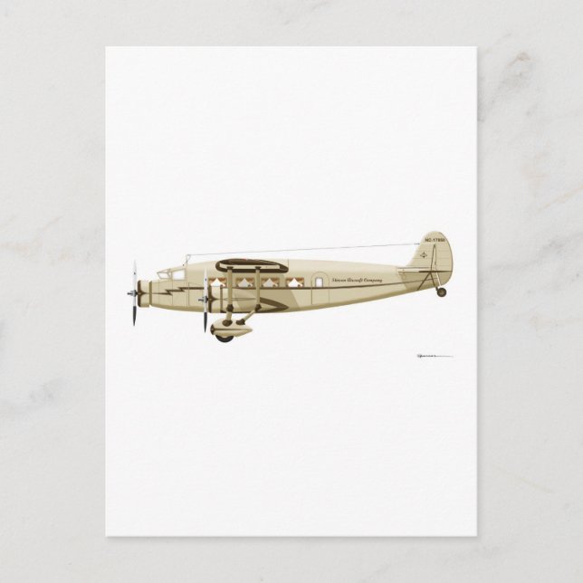 Cartão Postal Modelo U do avião de passageiros de Stinson (Frente)