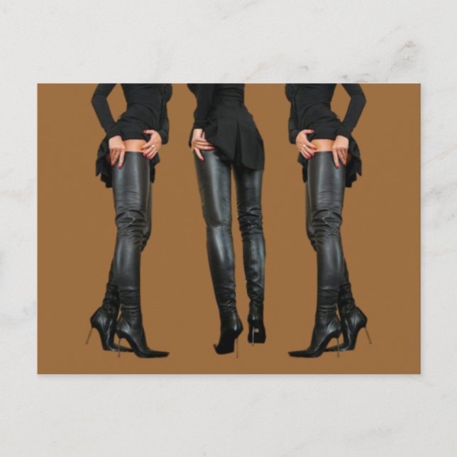 Cartão Postal Modelos de Botas até a Coxa (Frente)