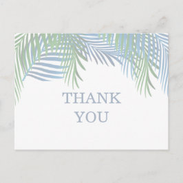 Cartão Postal Modern Beach Palm Deixa O Funeral Obrigado