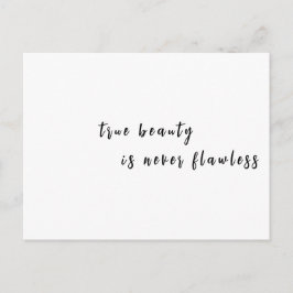 Cartão Postal Modern Beauty Inspirational Quote Design