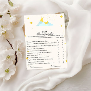 Cartão Postal Modern boho over or under baby shower games