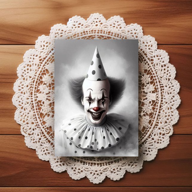 Cartão Postal Modern Day Creepy Clown Portrait  (Criador carregado)