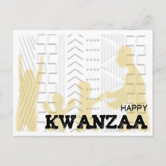 Cartão Postal Modern Happy Kwanzaa (Frente)
