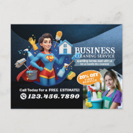 Cartão Postal Modern House Cleaning Maid Service Housekeeping