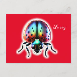 Cartão Postal Modern Ladybug