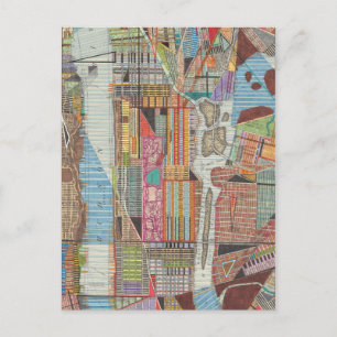 Cartão Postal Modern Map of New York III