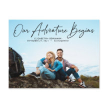 Modern Our Adventure Começa Foto Salvar A Data