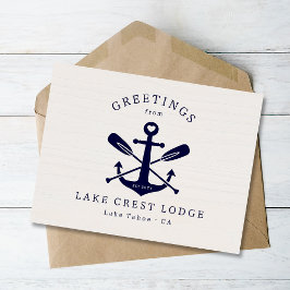 Cartão Postal Modern Rustic Lake House Férias Rental Airbnb