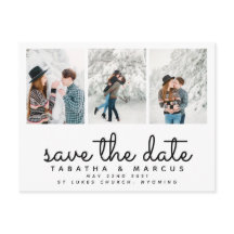 modern script photo chic save the date