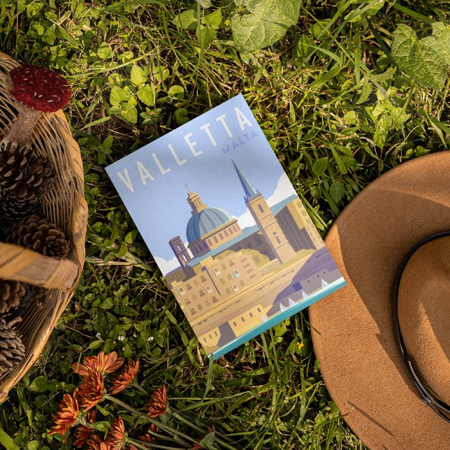 Cartão Postal Modern Valletta Malta Viagem (Criador carregado)