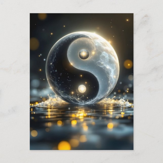 Cartão Postal Modern Zen Yin e Yang vibes (Frente)