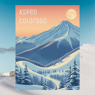 Cartão postal moderno Aspen Colorado Ski