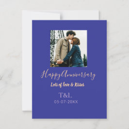 Cartão Postal Moderno boho feliz aniversário adicionar nome azul