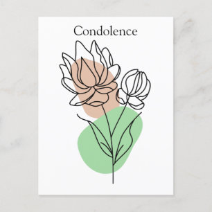 Cartão Postal Moderno   Condição de Pesar   Flor