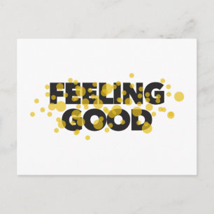 Cartão Postal Moderno design alegre e divertido de Feeling Good