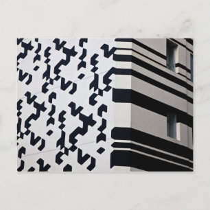 Cartão Postal Moderno edifício preto e branco em Hong Kong