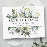 Cartão Postal Moderno Elegante Salve a Data Watercolor Greenery<br><div class="desc">Anúncio de Noivado de Casamento com Molerce Botânico Moderno Elegante Aquarela Salva a data Cartão postal inclui folhas de eucalipto,  folhagem botânica verde,  folhas azuis empoeiradas e outras lindas culturas botânicas.</div>