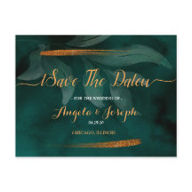 moderno esmerald green e deixa Salvar a data