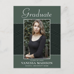 Cartão Postal Moderno   Formando Fotográfico Elegante Mint Green