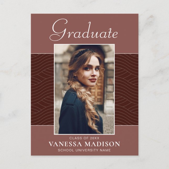 Cartão Postal Moderno | Formando Fotográfico Terracotta 1 Elegan (Frente)