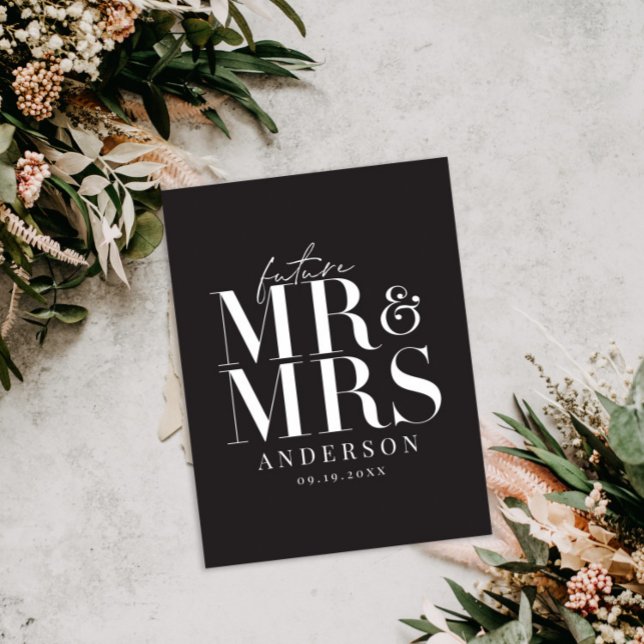 Cartão Postal Moderno, gráfico, tipografia salvar data (Criador carregado)