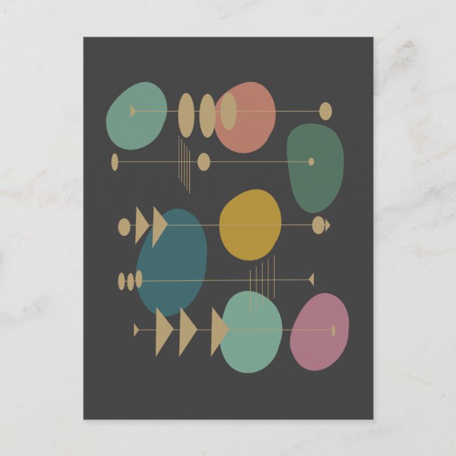 Cartão Postal Moderno Meio século da Idade do Espaço Atômica (Frente)